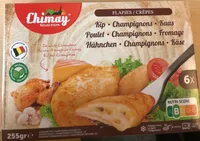 Crêpes poulet champignon fromage