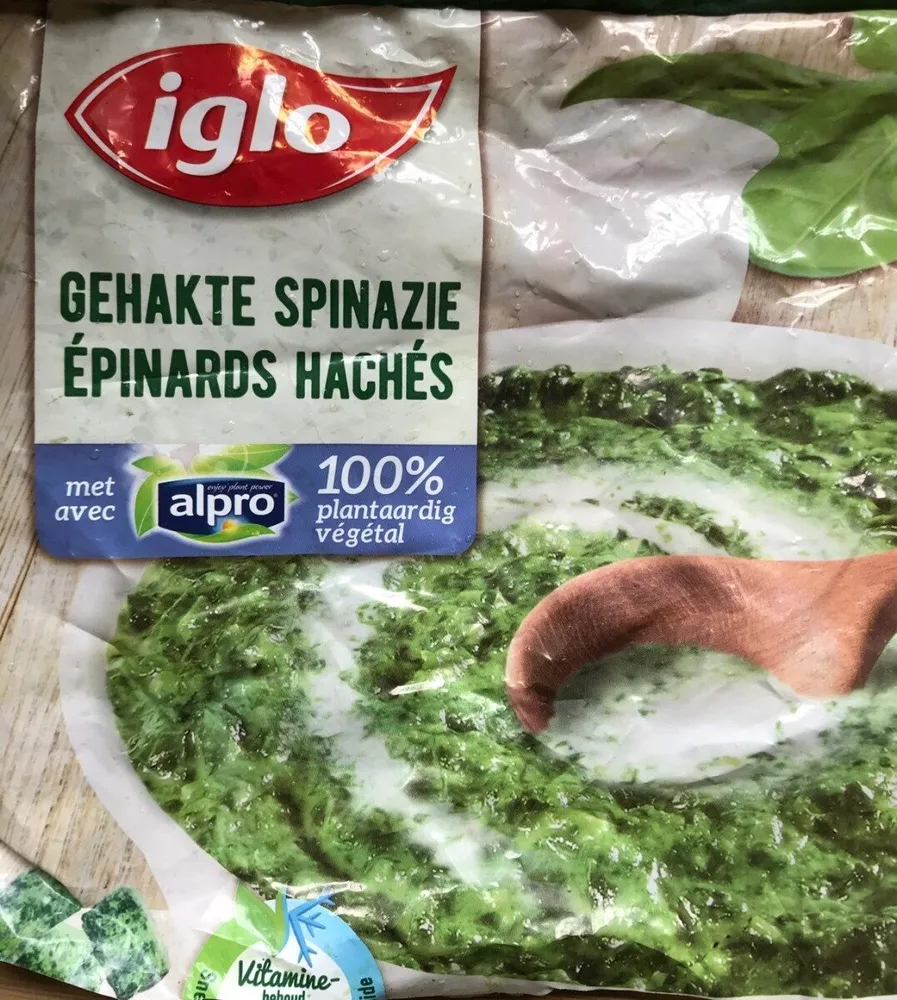 Epinards hachés avec alpro
