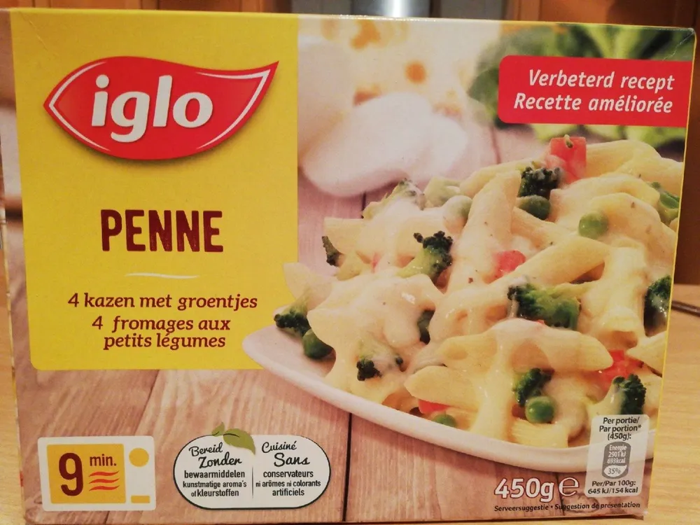 PENNE 4 fromages aux petits légumes