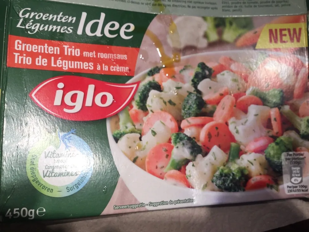 Trio de légumes à la crème