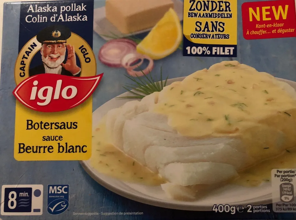 Colin d'alaska sauce beurre blanc