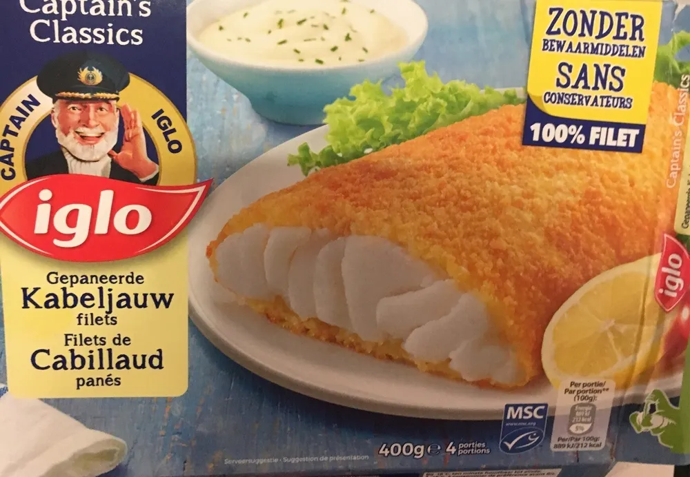 Captain's classics filets de cabillaud panés