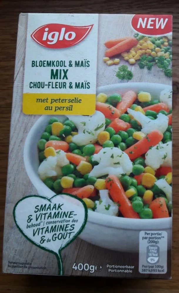 Mix chou fleur et maïs