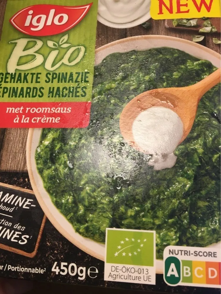 Epinards hachés à la crème