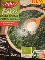 Epinards hachés à la crème