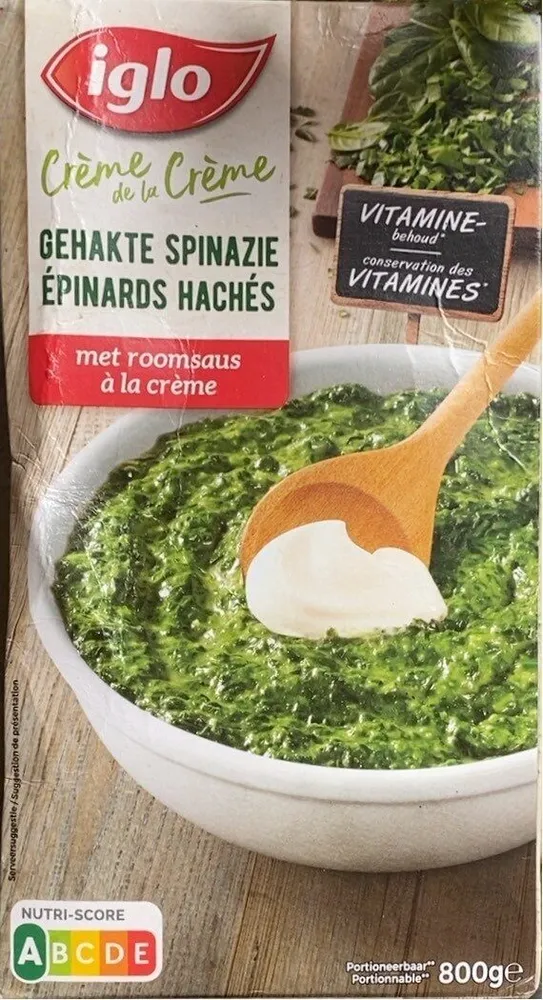 Epinards hachés a la crème