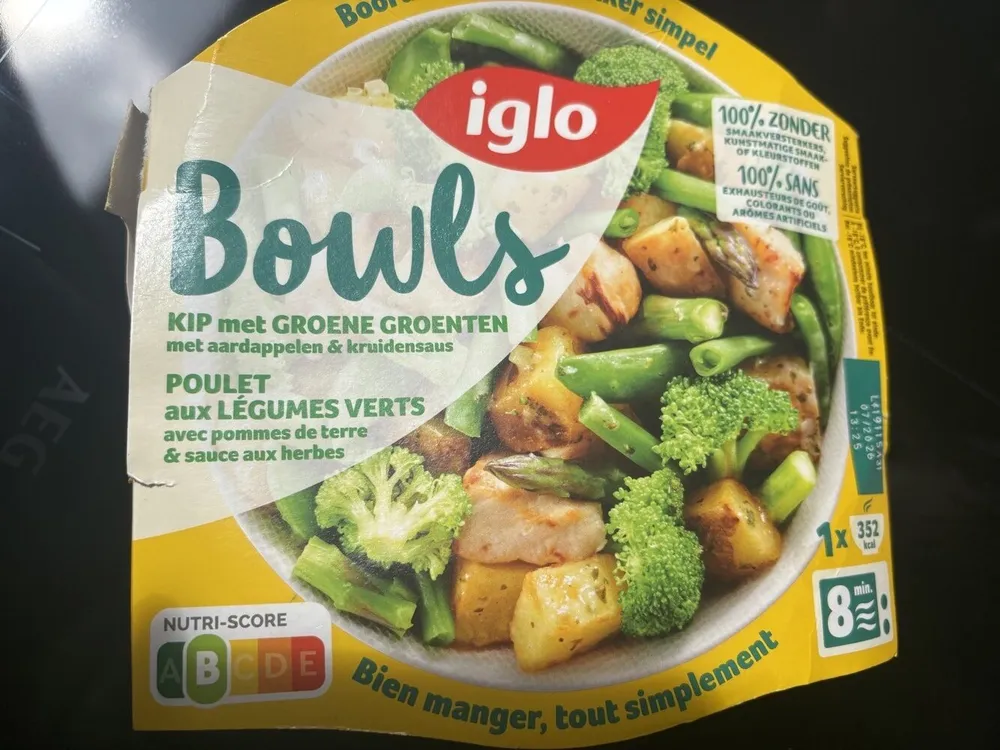 Bowls poulet aux légumes verts