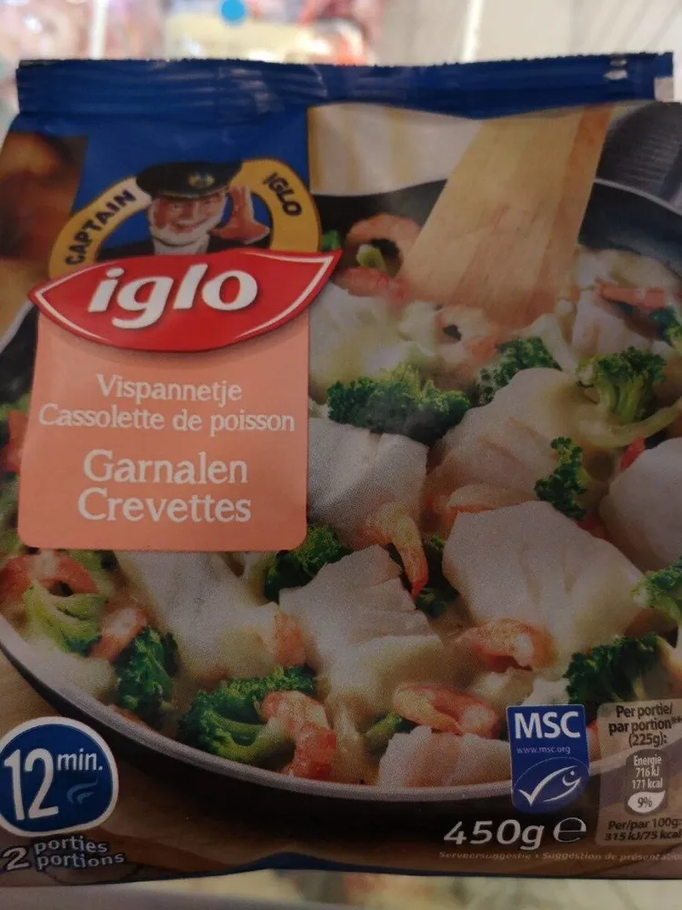 Cassolette de poisson crevettes