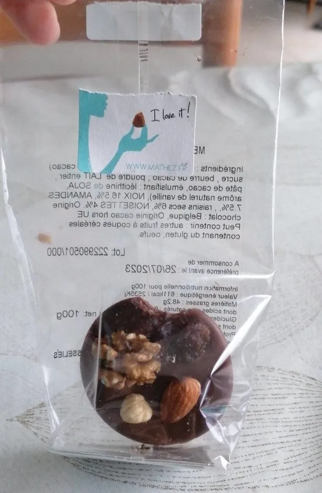 Mendiants chocolat lait