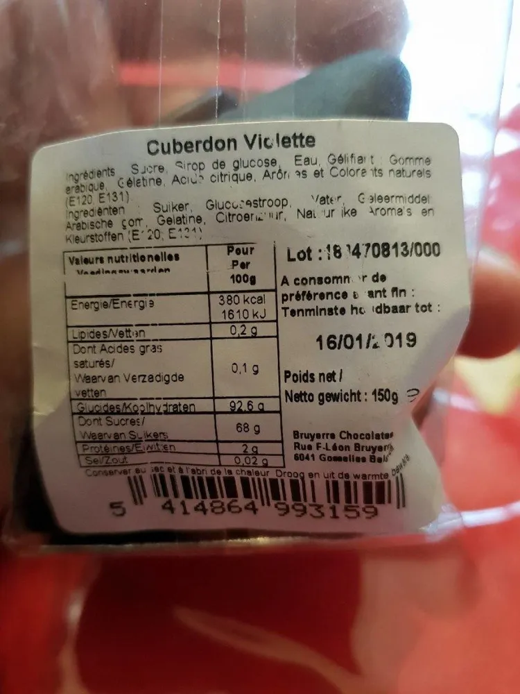 Cuberdon violette