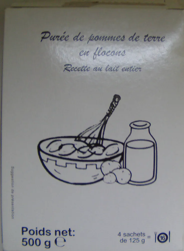 Purée de pommes de terre en flocons recette au lait entier