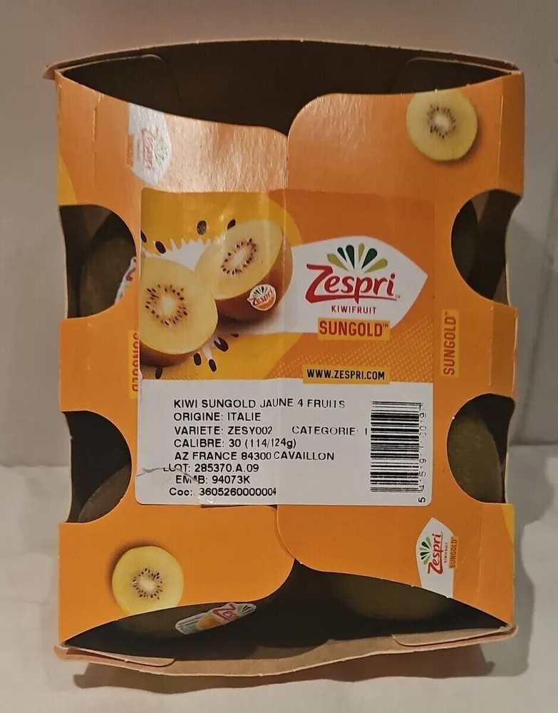 Kiwi SunGold jaune, 4 fruits