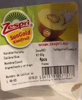 Sungold kiwifruit