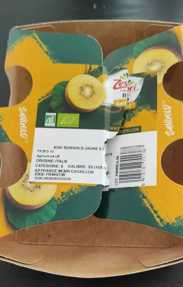 Kiwi SunGold jaune