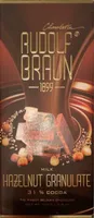 Chocolat au lait et granulés de noisettes