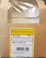 Wrap poulet curry