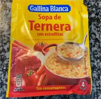 Sopa de ternera con estrellotas