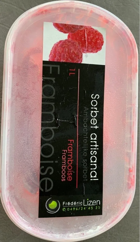 Sorbet artisanal franboise