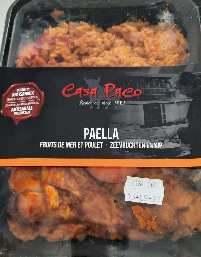Paella fruits de mer et poulet