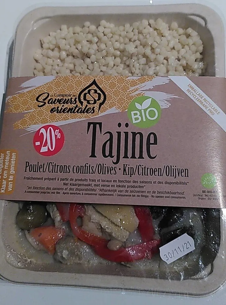 Tajine poulet citrons confits olives