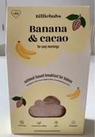Banana and cacao oatmeal breakfast