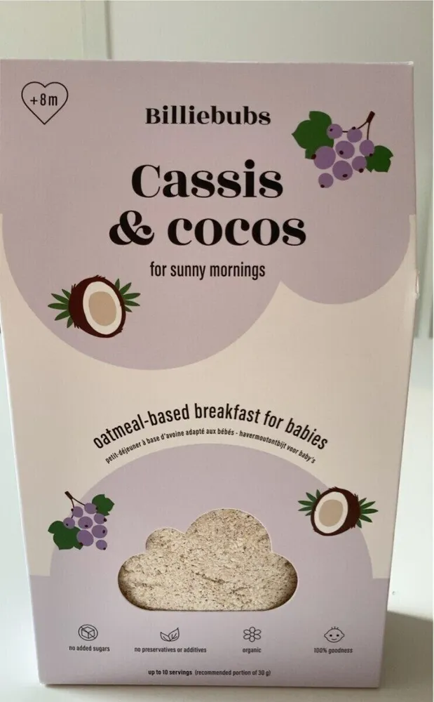Cassis ans cocos oatmeal breakfast