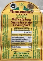 Saucisse de francfort montenauer