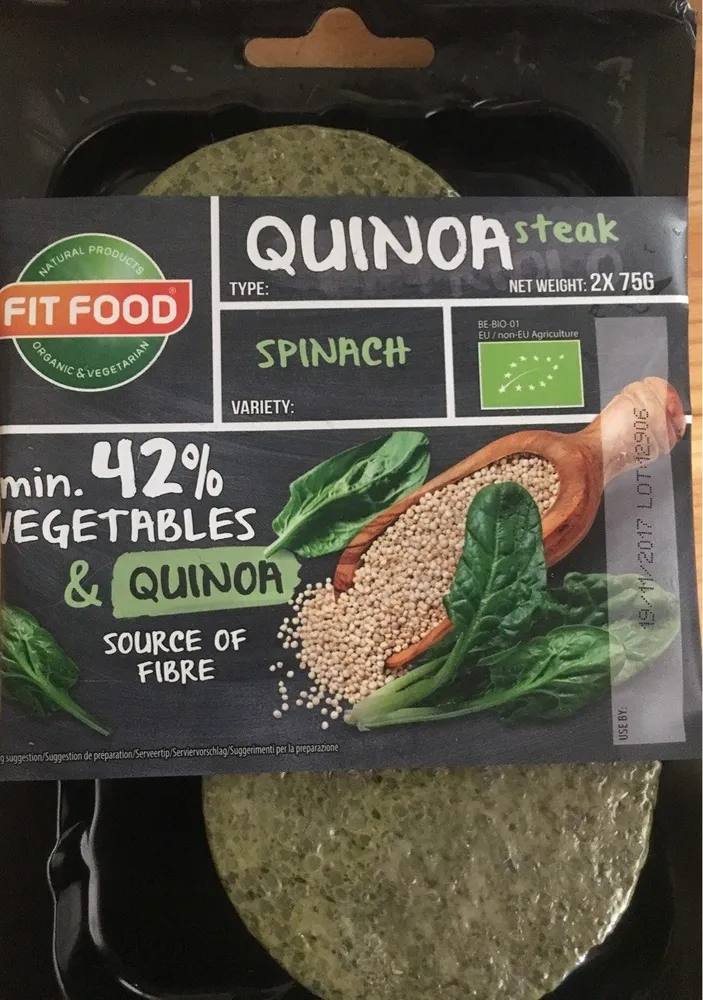 Quinoa steak epinard