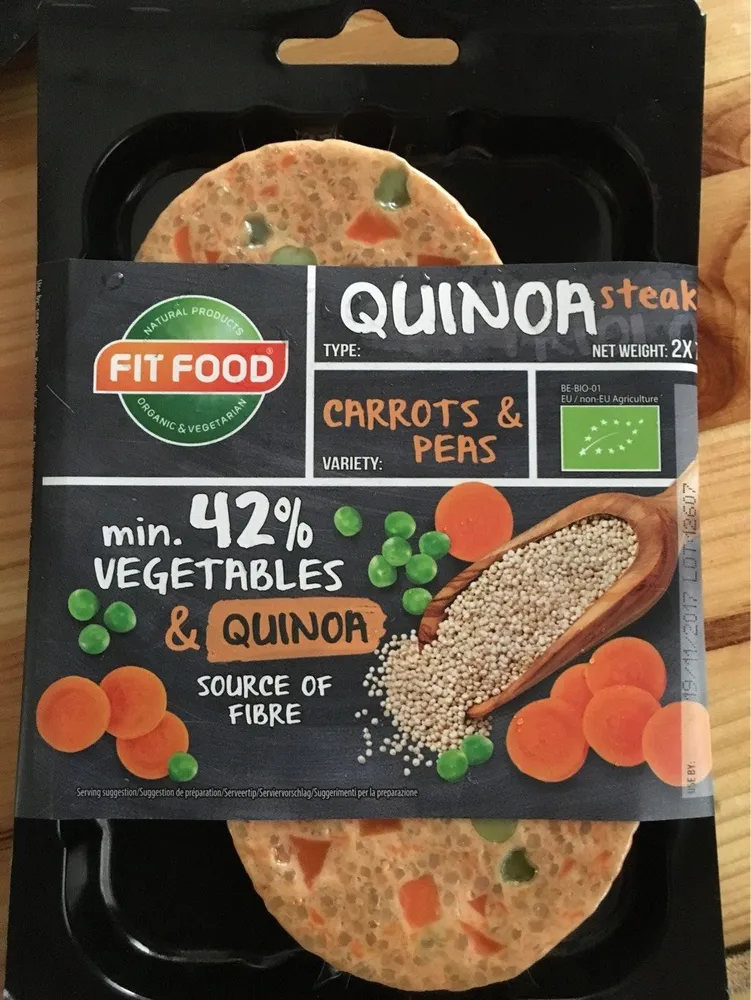 Quinoa Steaks aux Carotte & Petits Pois