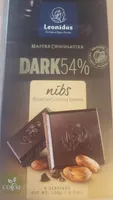 Chocolat noir 54% avec éclats de fèves