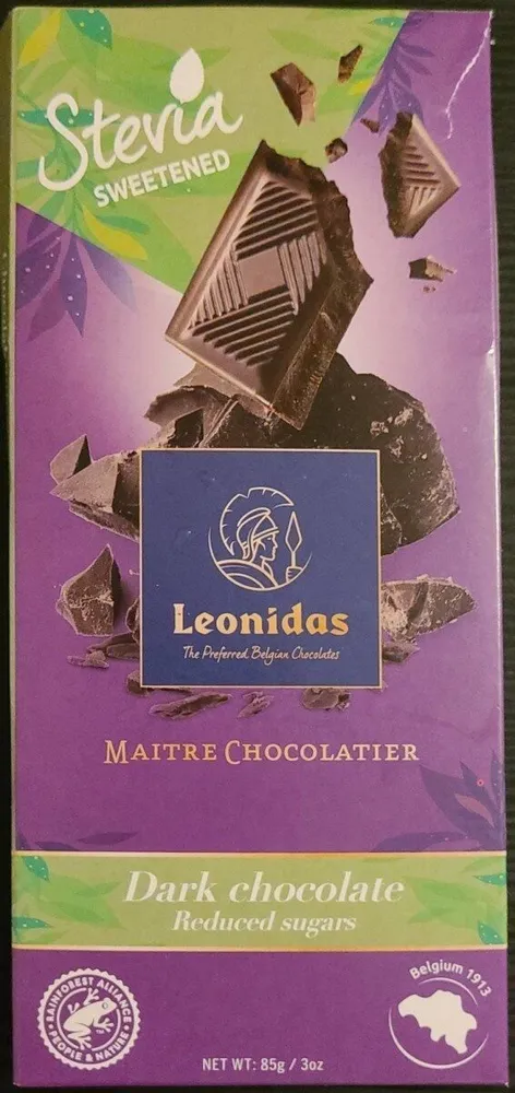 Dark chocolate Reduced sugars