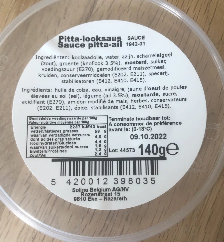 Sauce Pitta-ail