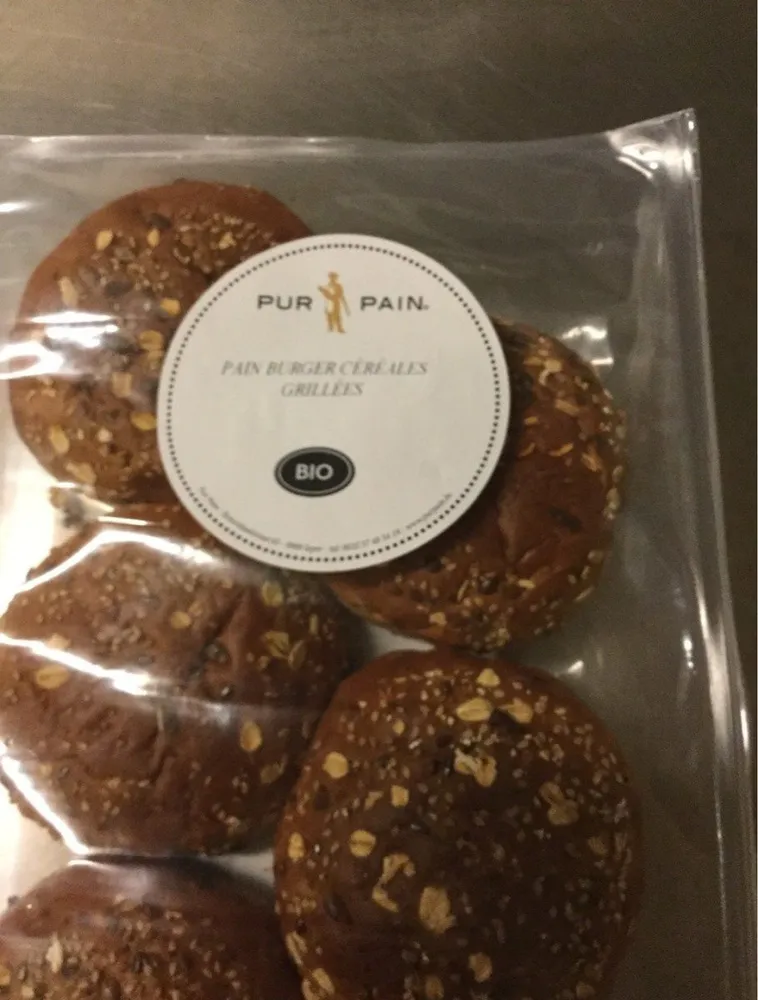 Pain burger cereales