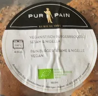 Pain burger sesame & nigelle vegan