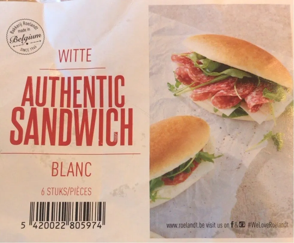 Authentic Sandwich WIT/BLANC