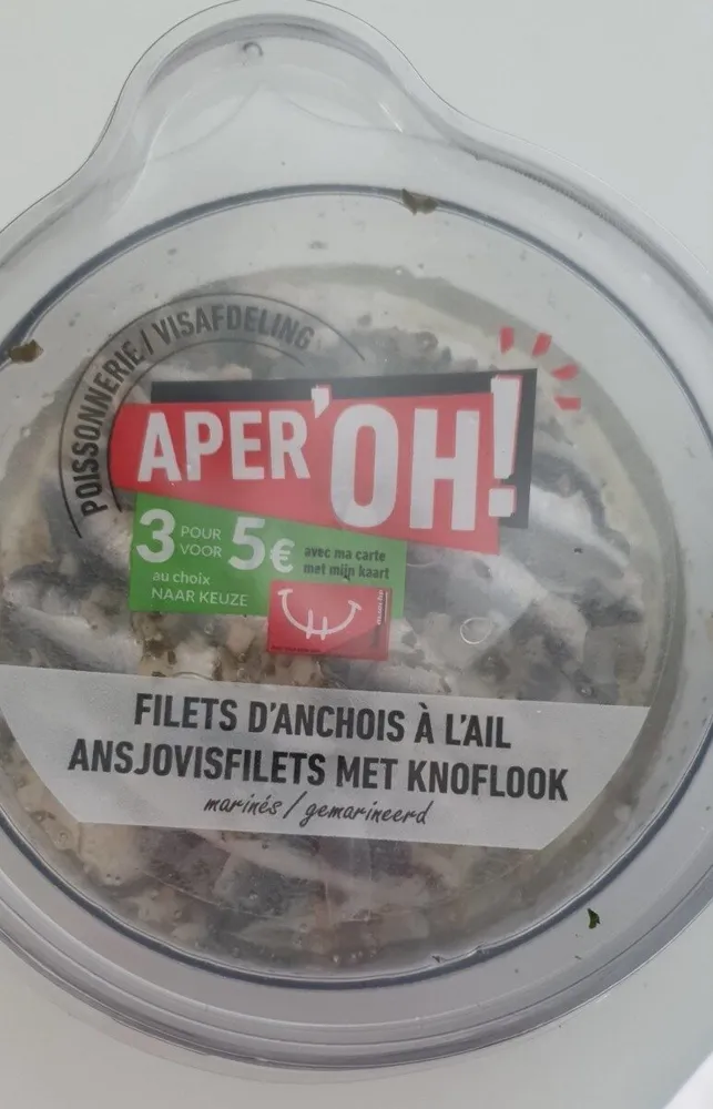 Filets d'anchois à l'ail