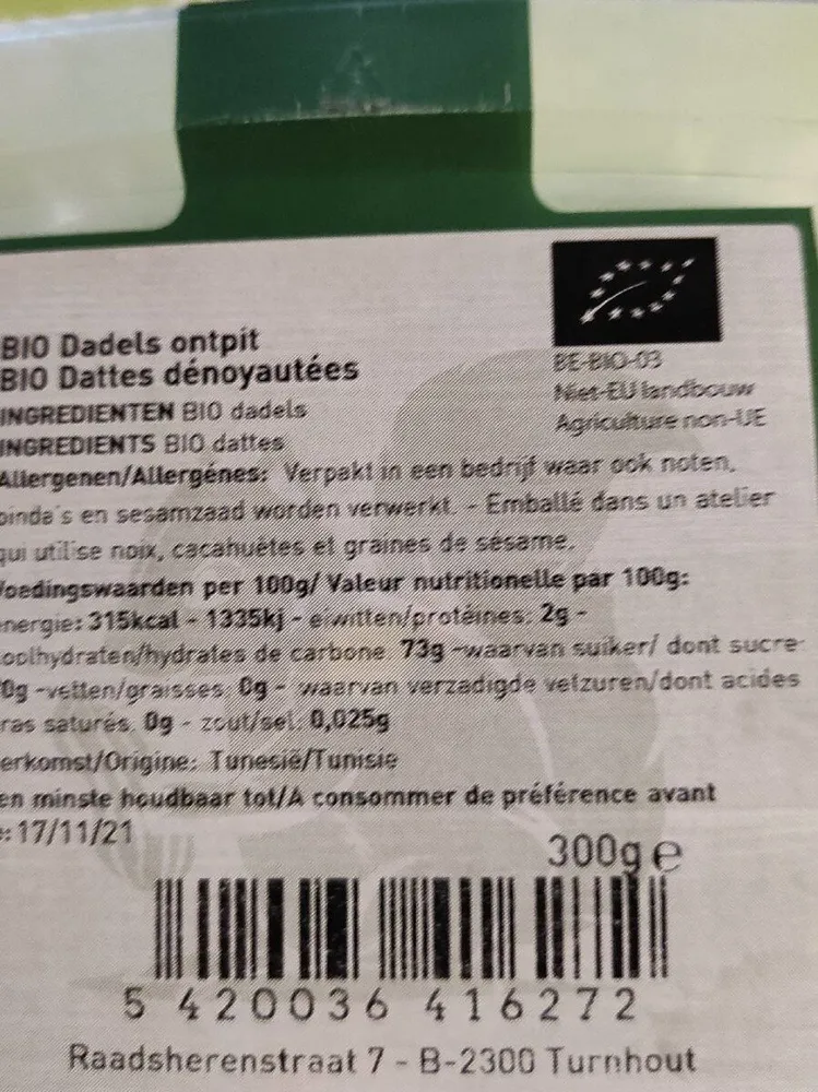 dattes dénoyautées