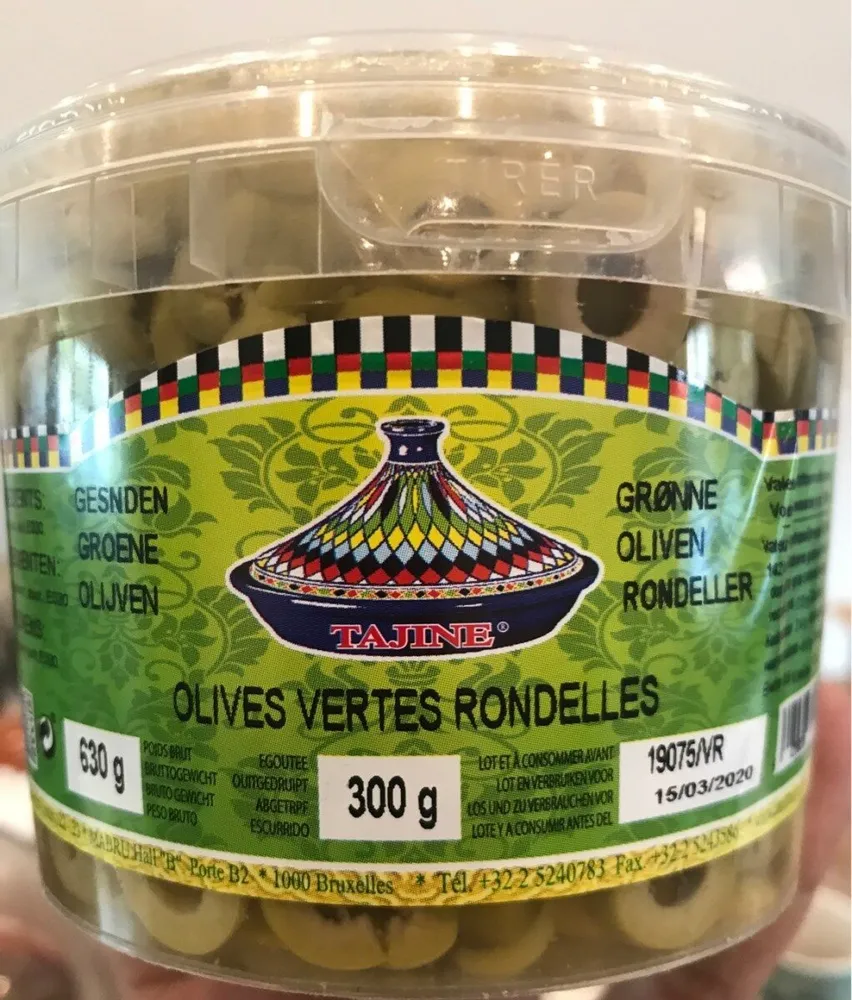 Olives vertes rondelles