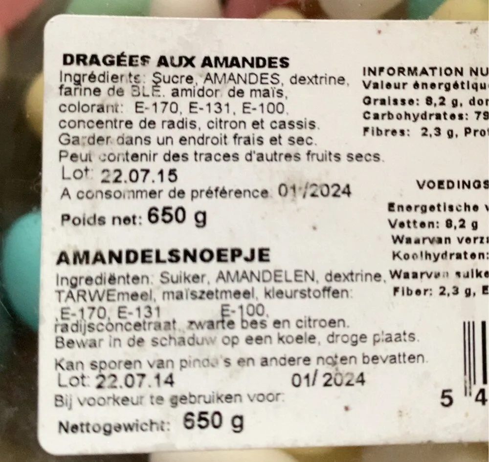 Dragees aux amandes
