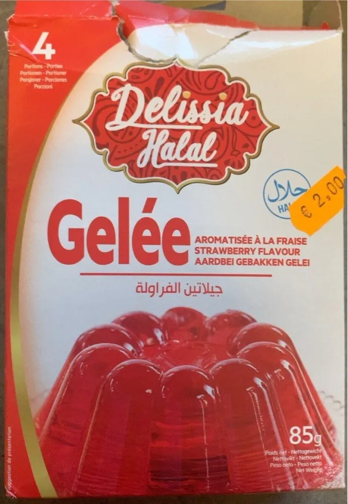 Gelée aromatisée à la fraise