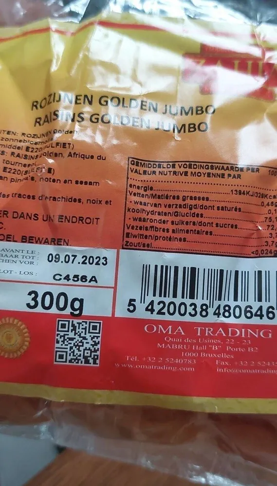 Zahia raisin golden jumbo