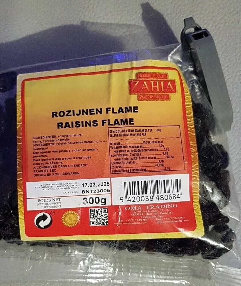 Raisins flame