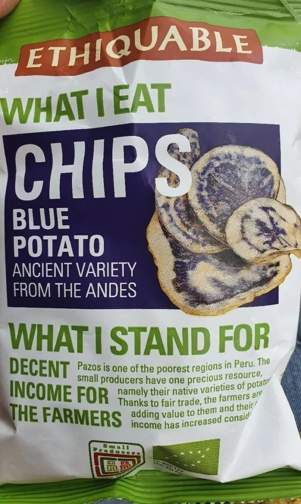 Chips pomme de terre bleue