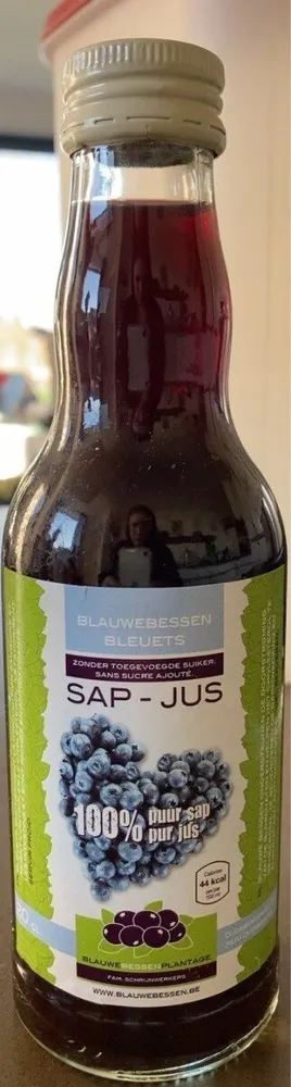 Blauwebessen sap 100% puur sap