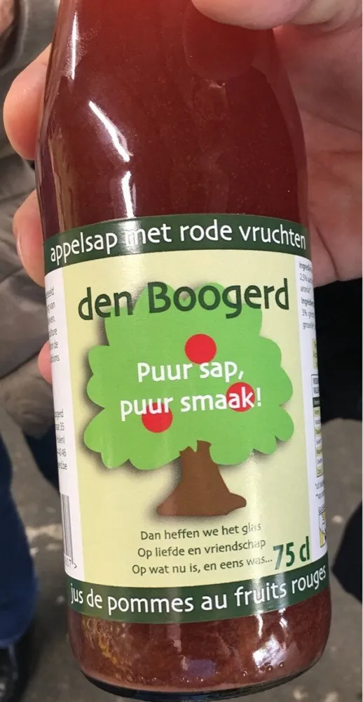 Jus pomme fruit rouge