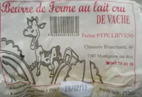 Beurre de ferme au lait cru de vache