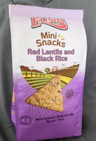 Mini snacks red lentils and black rice