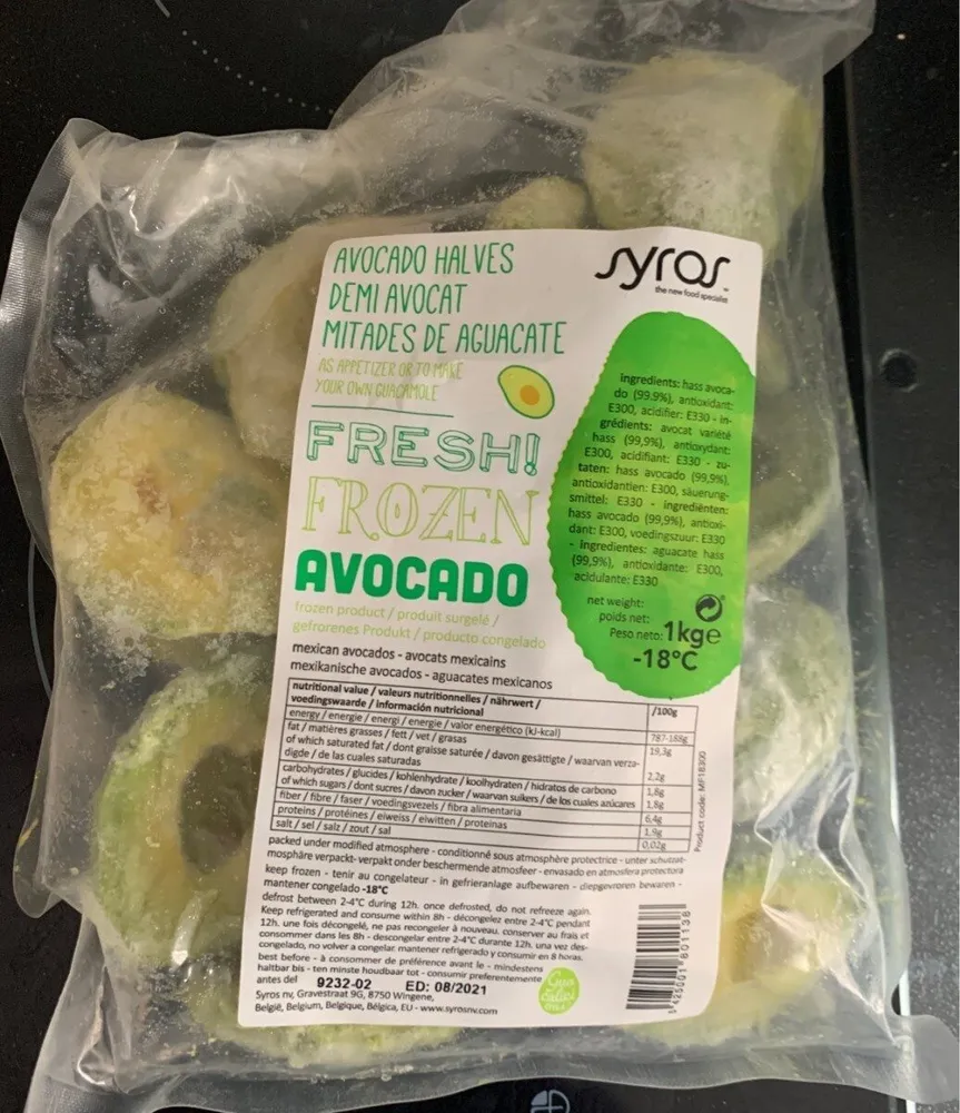 Feresh Frozen Avocado