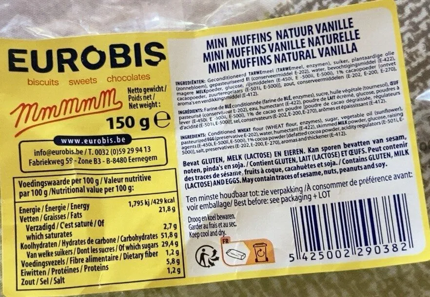 Mini muffins natur vanille