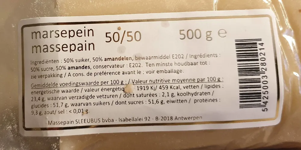 Marsepein 50/50